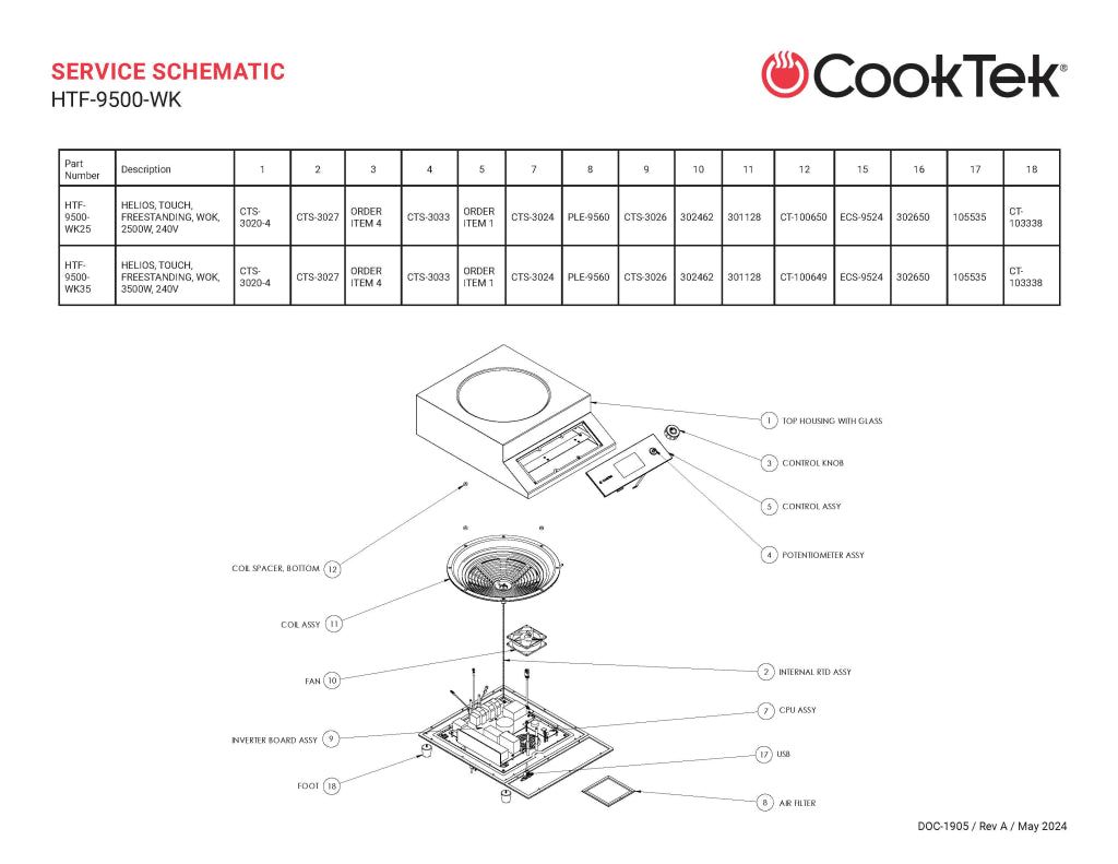 CookTek Helios Countertop Induction Wok Cooker
