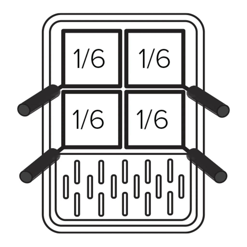 Giorik 1/6 Square Right Handed Pasta Cooker Basket