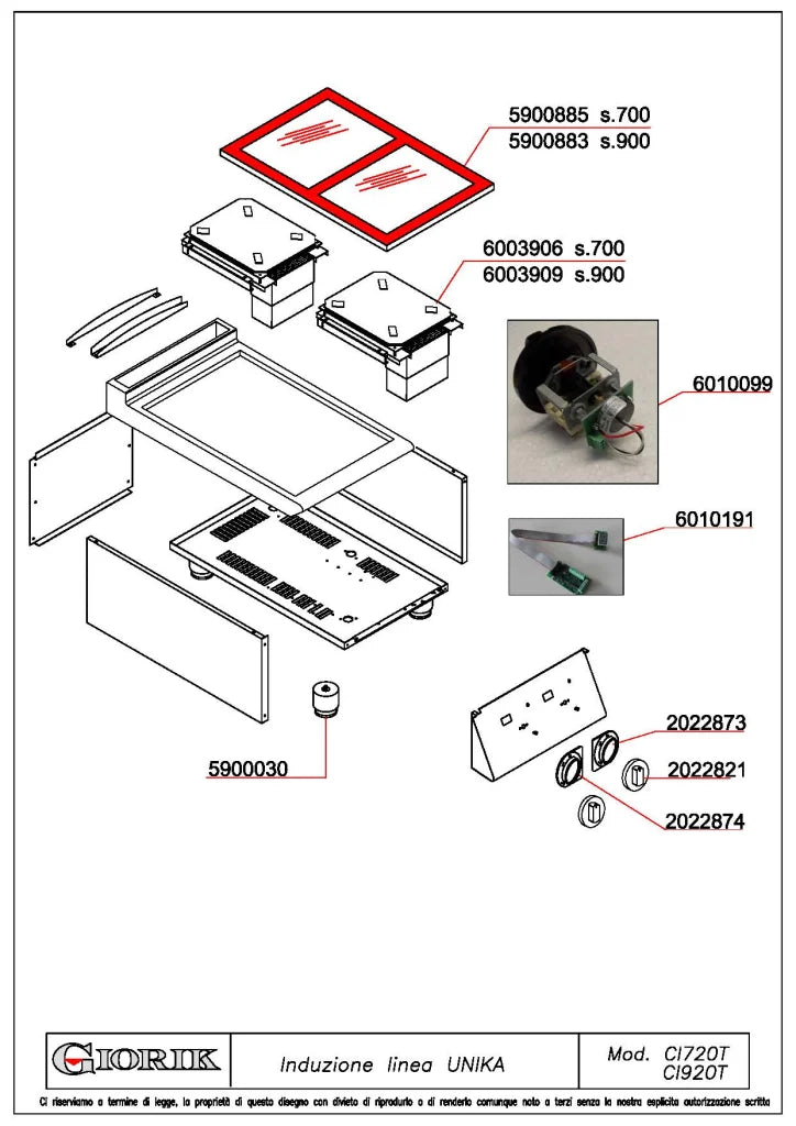 Giorik 700 Series 2 Zone Induction Boiling Top CI720TT