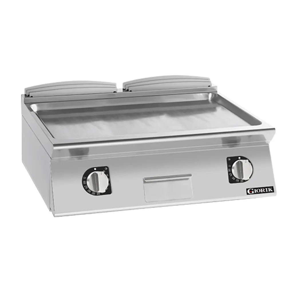 Giorik 900 Series 400mm wide Smooth Satin Chrome Gas Frytop FLG92TCRXT.N