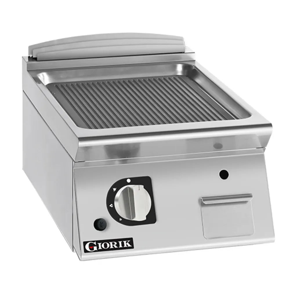 Giorik 700 Series 400mm wide Ribbed Mild Steel Gas Frytop FRG72TFT.N