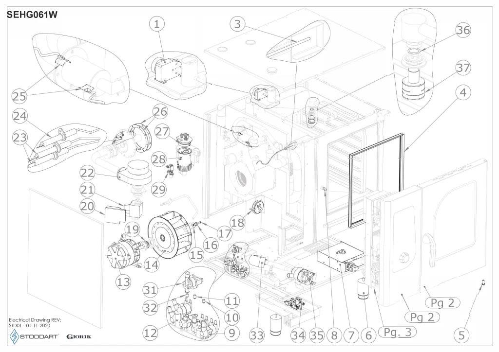 Giorik Steambox Evolution Stacked Oven Kit - 6 on 6