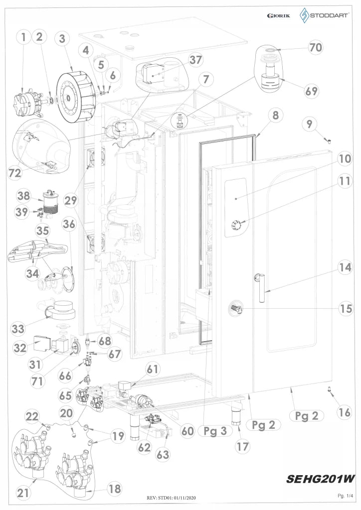 Giorik Steambox Evolution Boiler Gas Combi Oven - 20 x 1/1GN SEHG201WT.SF.N
