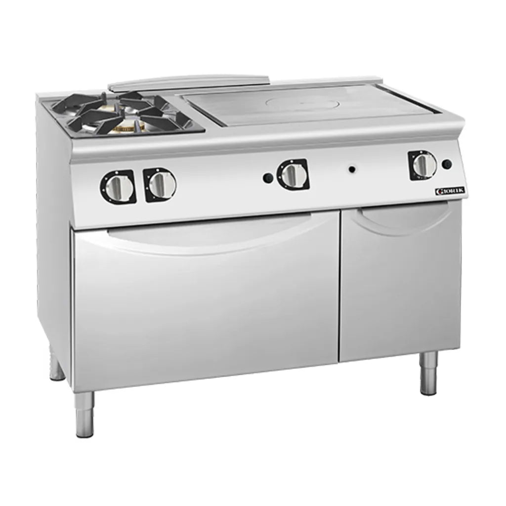 Giorik 700 Series 1200mm wide Combination Solid Top and Gas Burner on Gas Oven TG76FTLT.P