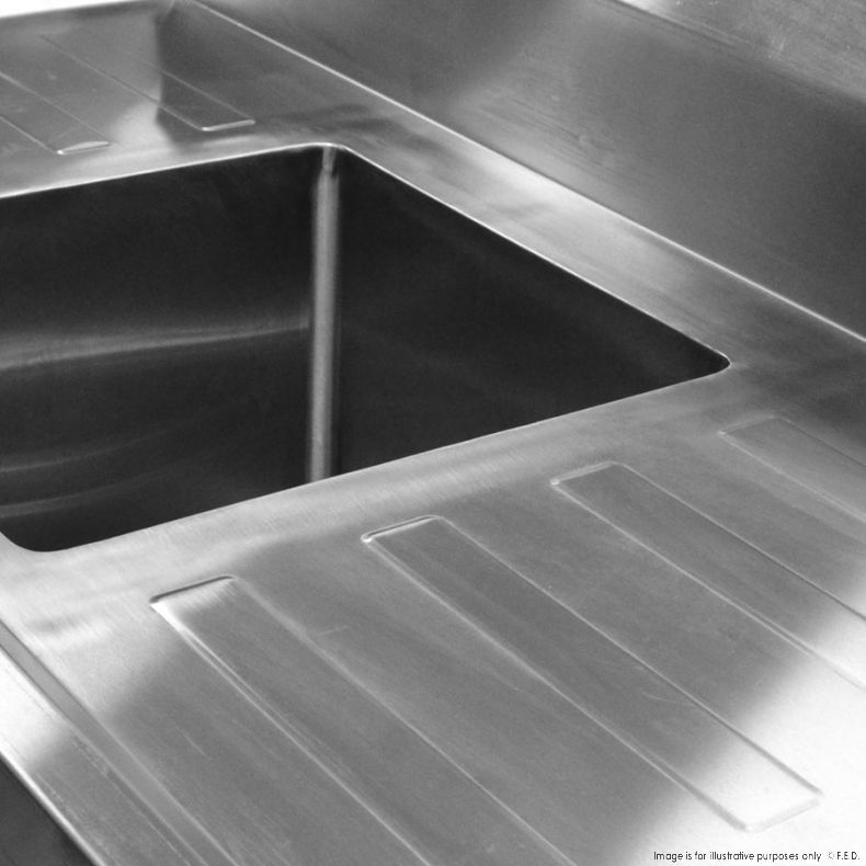 Modular systems Double Left Sink Bench with Pot Undershelf DSB7-1800L/A