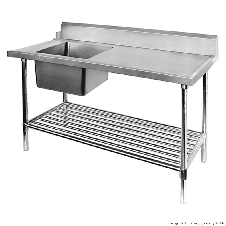 Modular systems Left Inlet Single Sink Dishwasher Bench SSBD7-1800L/A