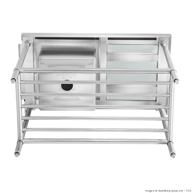 Left Inlet Single Sink Dishwasher Bench SSBD7-1200L/A
