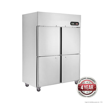 Thermaster SUC1000 1000Lt TROPICAL 4 x Half door SS Fridge 1220w