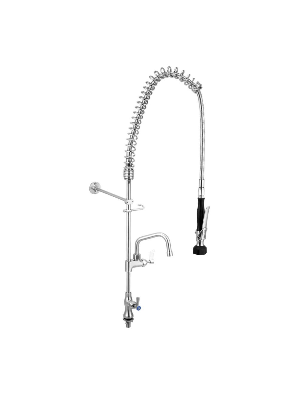 3monkeez T-3M53106 Stainless Steel Single Bench Mount Pre-Rinse with 6" Pot Filler