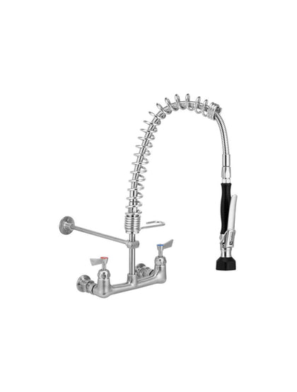 3monkeez T-3M53430-C Compact Stainless Steel Exposed Wall Mounted Pre Rinse Unit