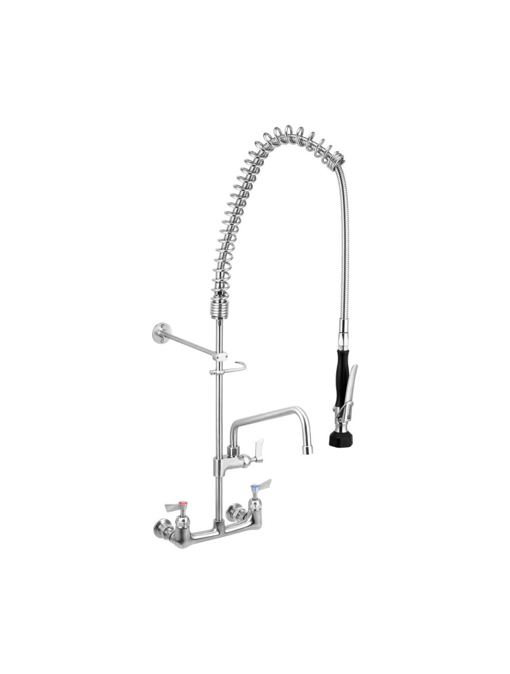 3monkeez T-3M53473 Exposed Wall Mount Pre-Rinse Unit with Pot Filler - 12” pot fille