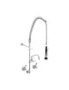 3monkeez T-3M53816 Stainless Steel Wall Stops And Elbow Pre Rinse Unit With Pot Filler - 6”