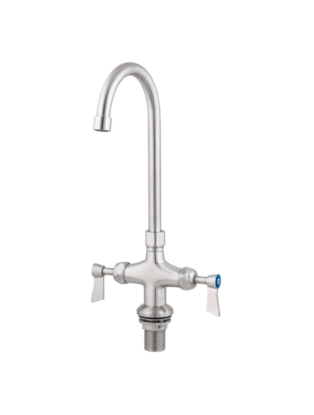 3monkeez T-3MDHG12 Dual Bench Mount Body with Gooseneck Swivel 12" Spout