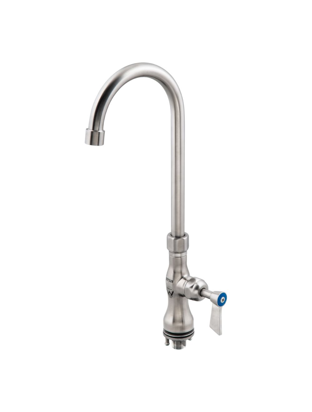 3monkeez T-3MSHG12 Stainless Steel Single Hob Mount 12" Gooseneck Spout