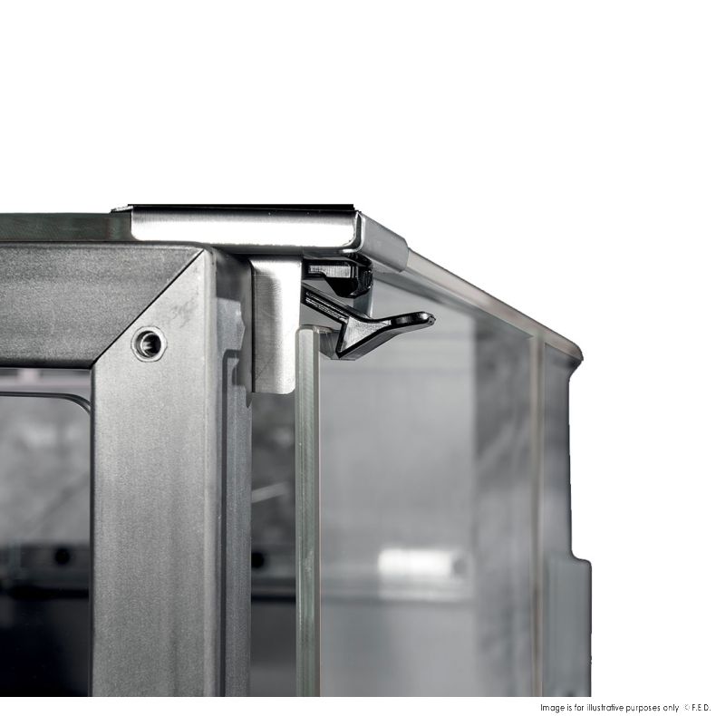 Tecnodom Serie MR9.5 Silver 2480mm Wide Deli Display with Storage and Castors TDMR-0925
