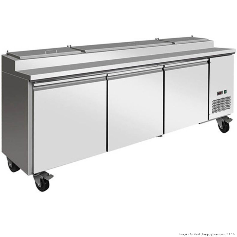 Thermaster TPB2400 Pizza Prep Bench 12 x 1/3GN pans 2393mmW