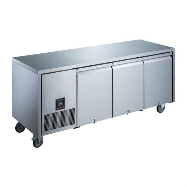 Polar U-Series Premium Triple Door Counter Fridge 420Ltr - 465W. Capacity: 420Ltr. Usable capacity: 307 Ltr. R290.