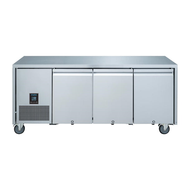 Polar U-Series Premium Triple Door Counter Fridge 420Ltr - 465W. Capacity: 420Ltr. Usable capacity: 307 Ltr. R290.