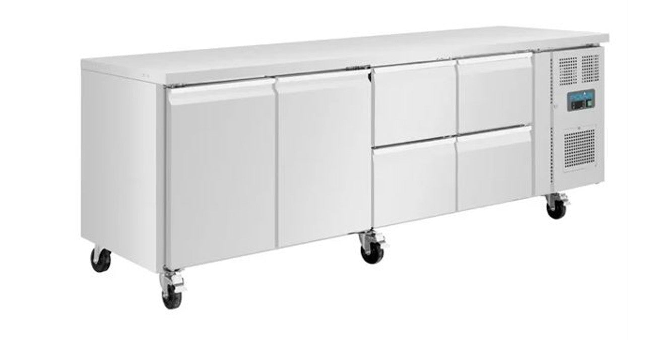 FED/UA021-A/Polar U-Series Counter 4 Drawers & 2 Door/173kg 700x2230x710