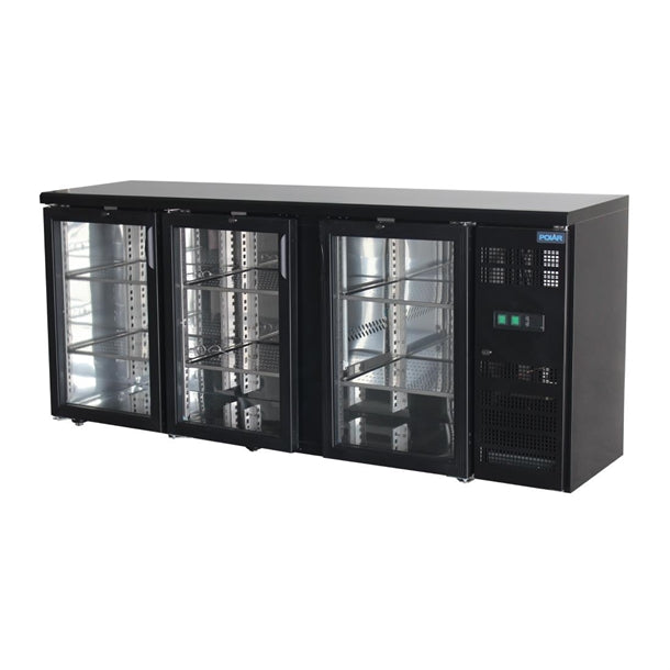 Polar U-Series Back Bar Cooler 3 door Display - Polar U-Series Back Bar Cooler 3 door Display