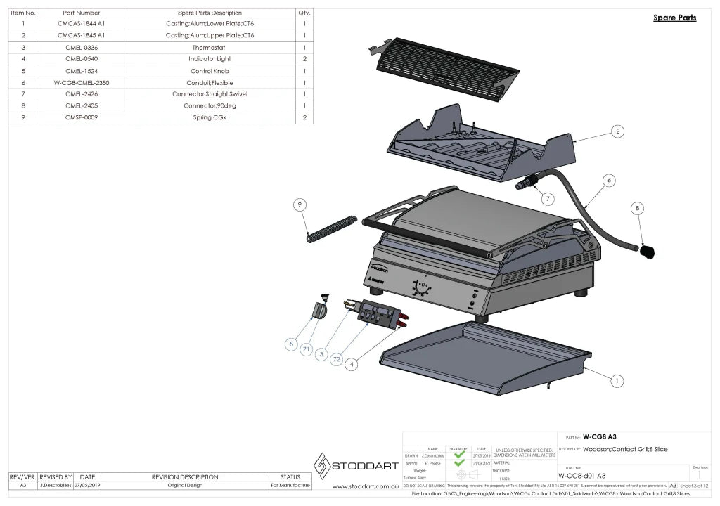 Woodson 8 Slice Contact Grill W.CG8