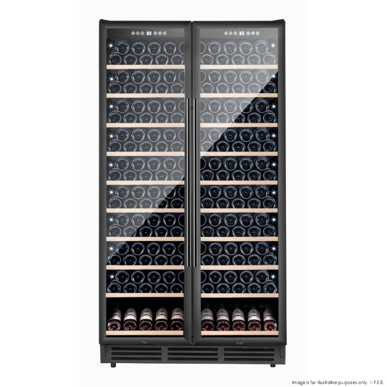 Thermaster Dual Zone Two Door Premium Wine Cooler WB-218B - Catering Sale
