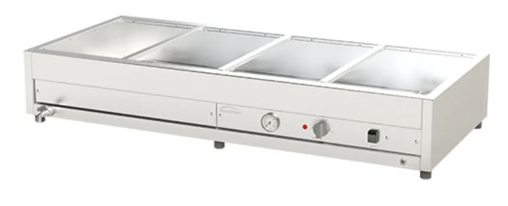 Woodson / W.BMA24 / 2 Rows, 4 Bays Large Bain Marie(10A) - 2.4kW / 40kg / W1355 x D600 x H245 / 1Y Warranty