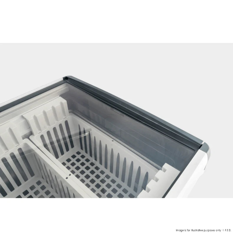 Thermaster 586L Chest Freezer with Flat Glass Sliding Lids - WD586G - Catering Sale