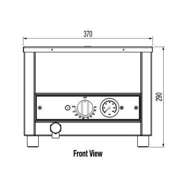 Woodson W.BMS11  1/1 GN Countertop Bain Marie W370 x D576 x H290
