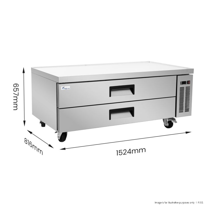 FED-X Chef Base Refrigeratied Drawer Bench 360L - XCB-60 - Catering Sale