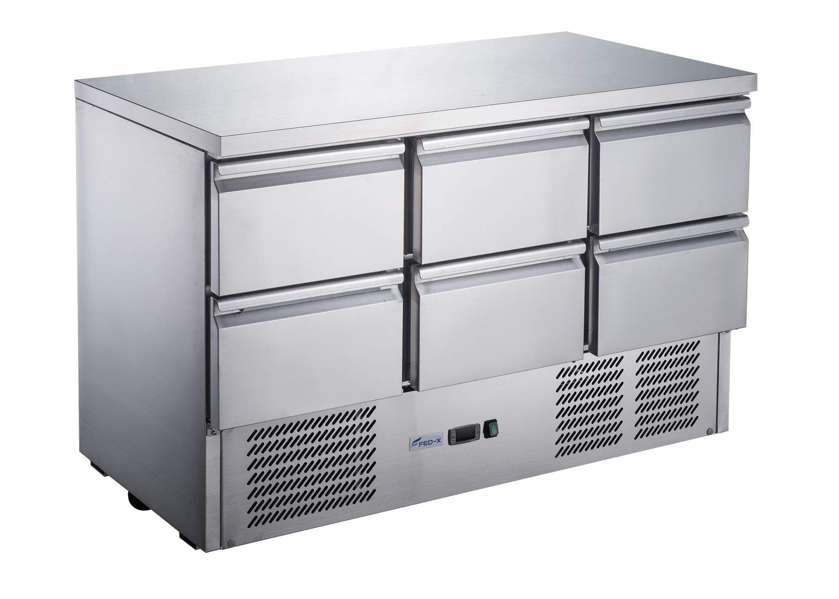 FED-X Six Drawer Salad Prep Fridge XGNS1300D-6D