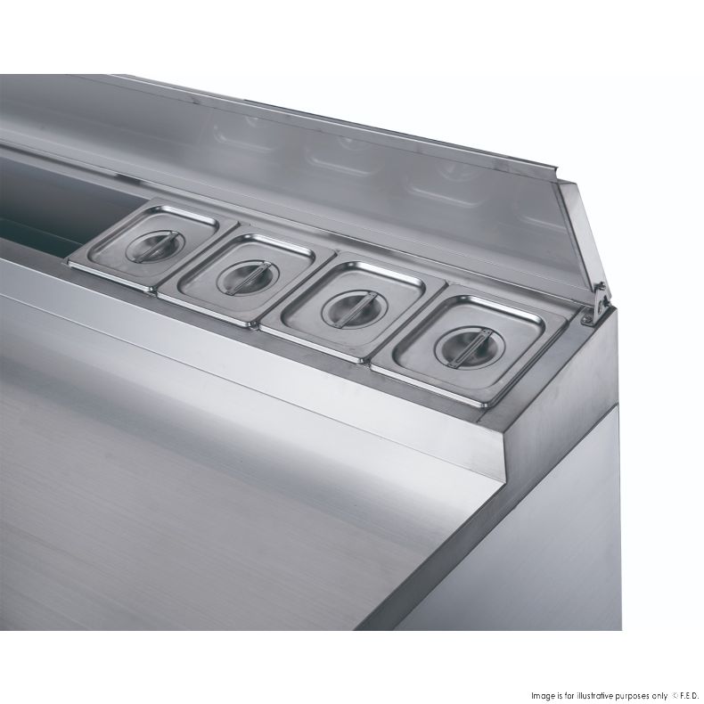FED-X Three Door Salad Prep Fridge - XGNS1300D - Catering Sale