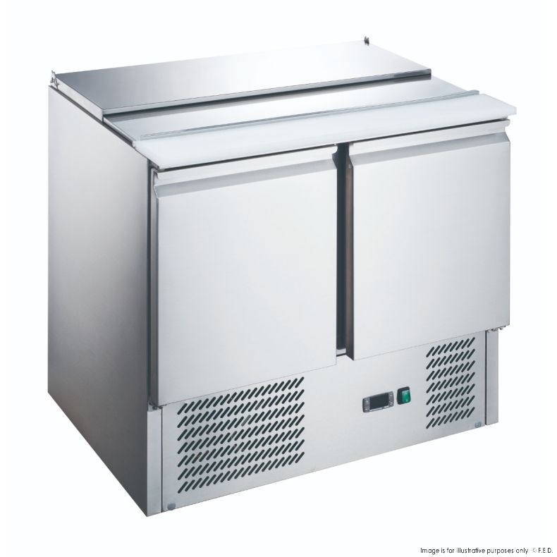 FED-X Two Door Salad Prep Fridge - XGNS900S - Catering Sale