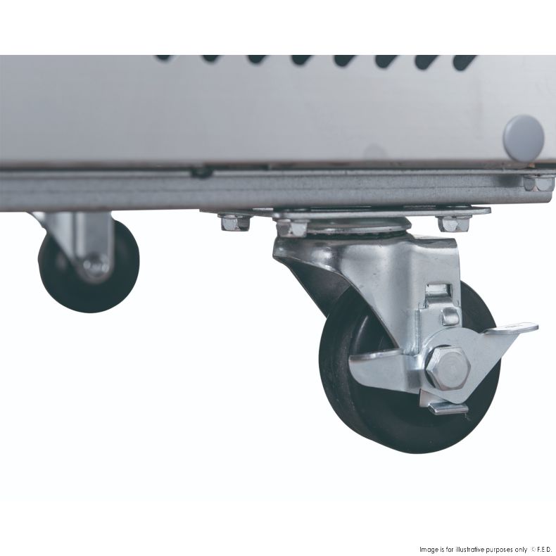 FED-X Two Door Standard Saladette On Castors - XPZ2600TN - Catering Sale