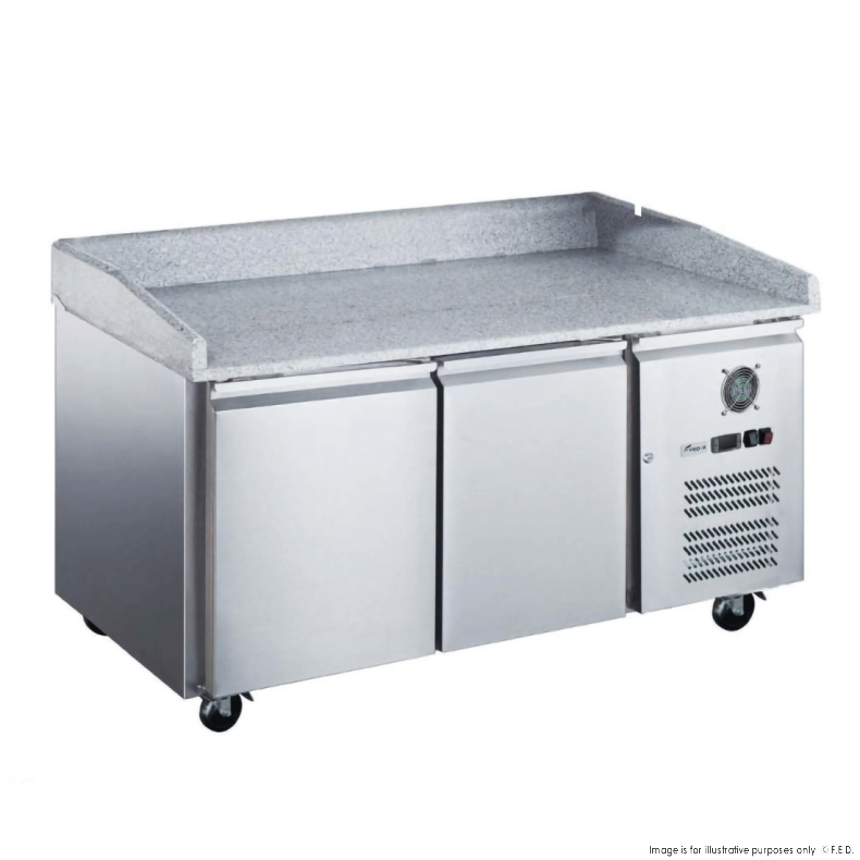 FED-X Two Door Standard Saladette On Castors - XPZ2600TN - Catering Sale