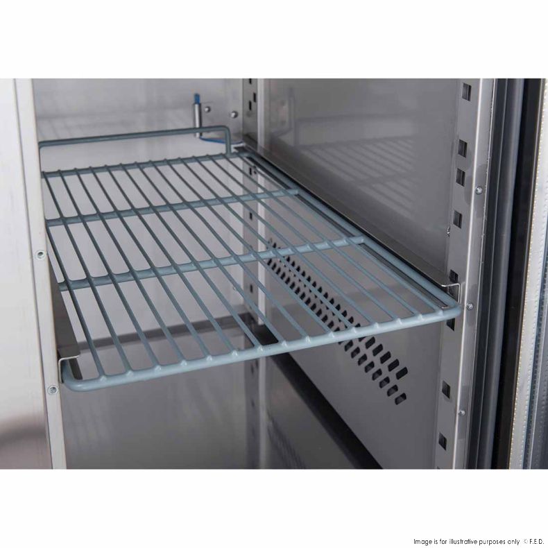 FED-X XUB7F13S2V S/S Two Door Bench Freezer 282L W1360mm