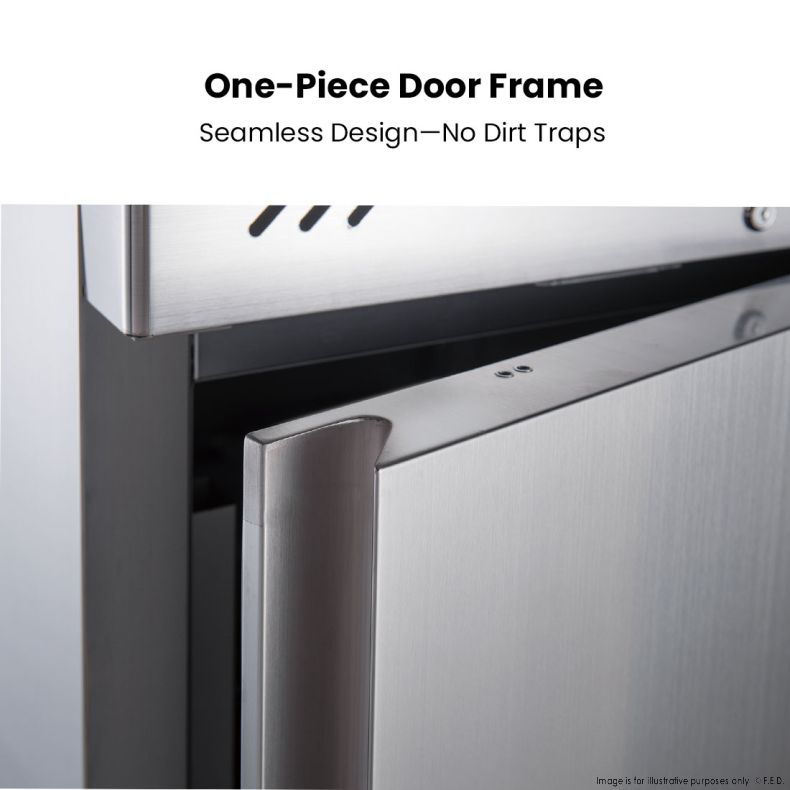 FED-X S/S Two Full Door Upright Fridge - XURC1200SFV - Catering Sale