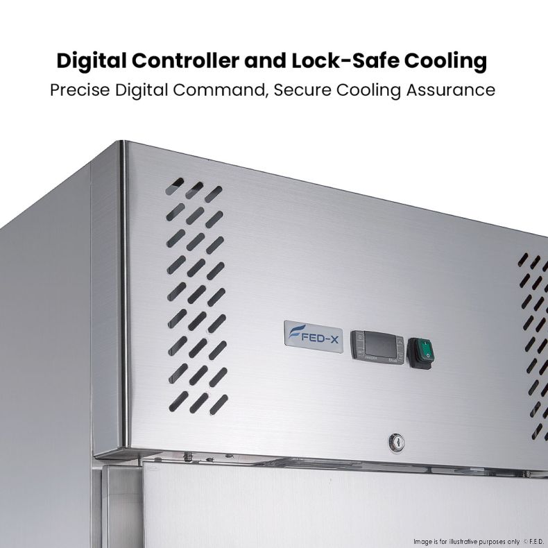 FED-X S/S Single Full Door Upright Fridge - XURC400SFV - Catering Sale