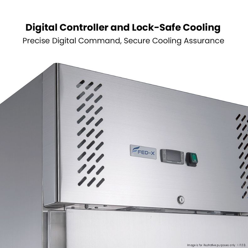 FED-X S/S Single Full Door Upright Fridge - XURC600SFV - Catering Sale