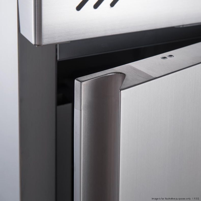 FED-X XURC650S1V S/S Two Door Upright Fridge 650L W740mm