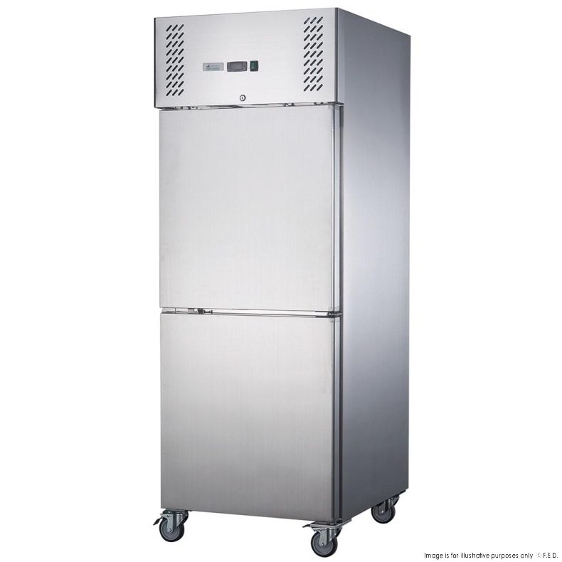 FED-X XURF600S1V S/S Two Door Upright Freezer 600L W660mm