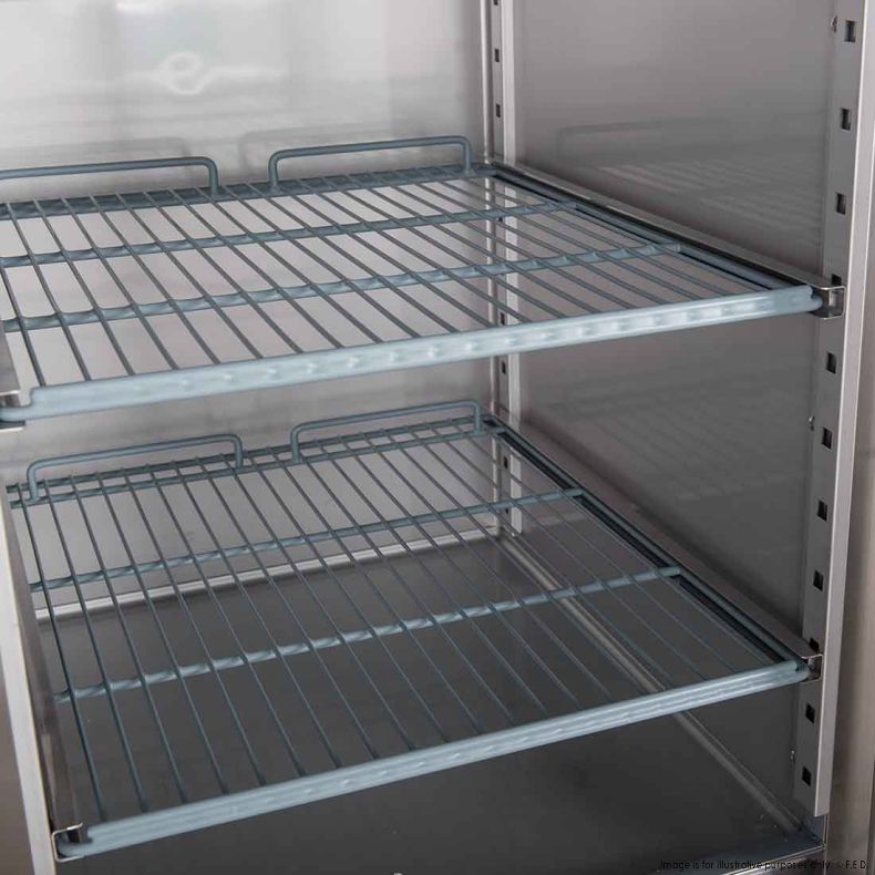 FED-X XURC650S1V S/S Two Door Upright Fridge 650L W740mm