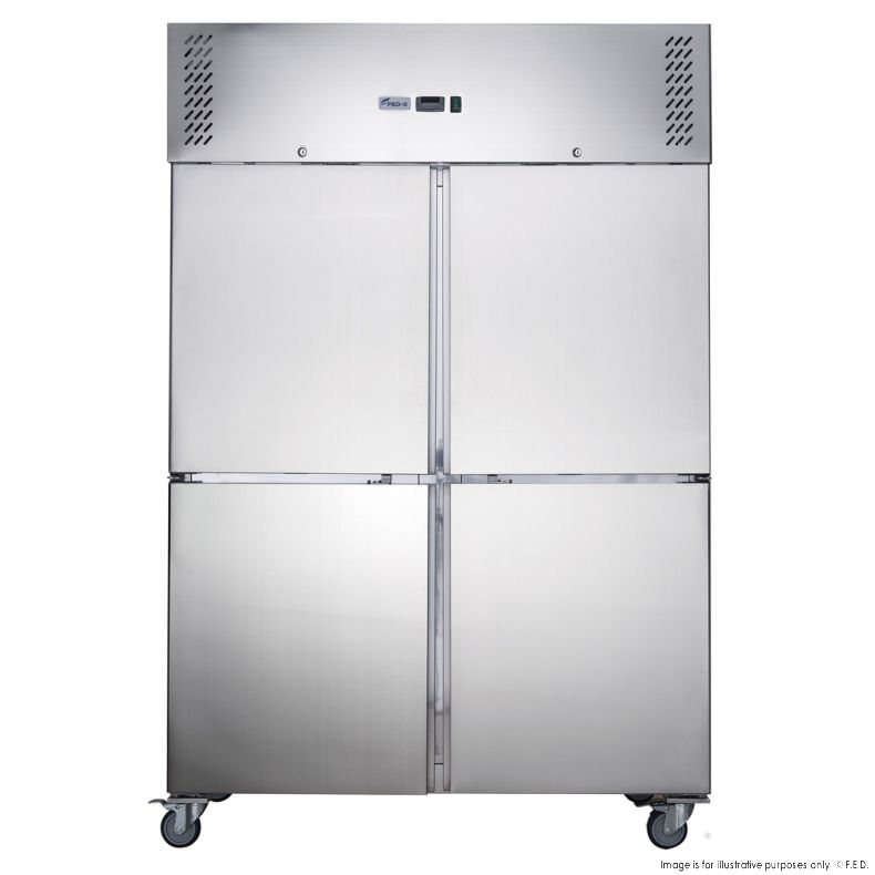 FED-X S/S Four Door Upright Fridge - XURC1200S2V - Catering Sale