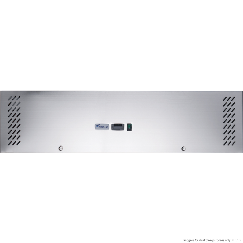 FED-X S/S Two Full Glass Door Upright Fridge - XURC1410G2V