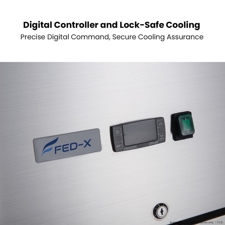 FED-X S/S Full Glass Door Upright Freezer - XURF600G1V - Catering Sale