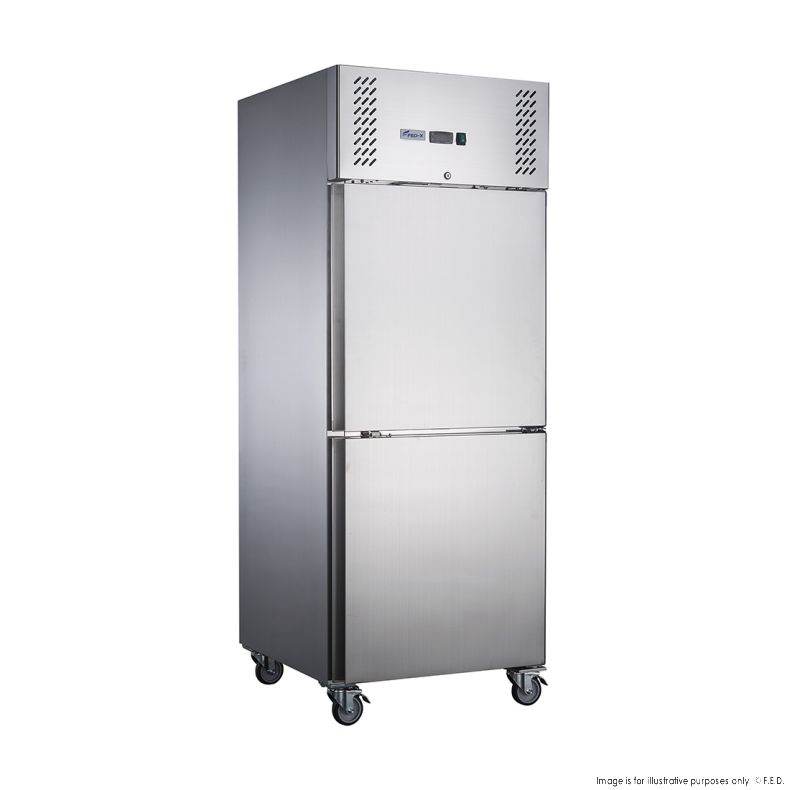 FED-X S/S Two half Door Upright Freezer - XURF600S1V