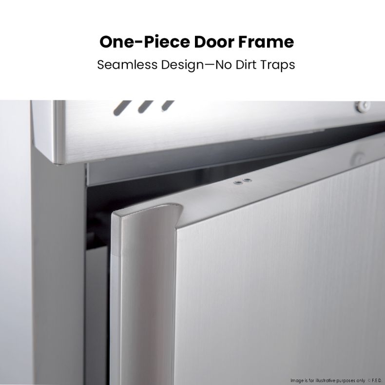 FED-X S/S Two Door Upright Fridge - XURC600S1V - Catering Sale