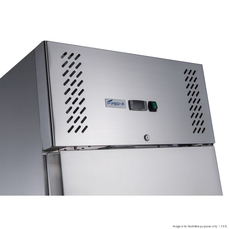 FED-X S/S XURF650S1V Two Door Upright Freezer 650L W740mm