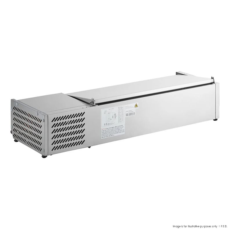 FED-X Salad Bench with Stainless Steel Lid - XVRX1200/380S - Catering Sale