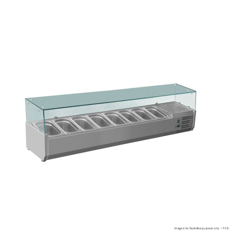 FED-X XVRX1800/380 Flat Glass Salad Bench W1800mm